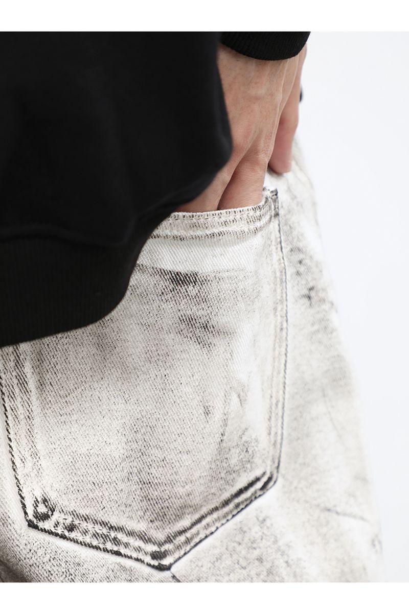 CZ Washed Ink Stained Loose Jeans