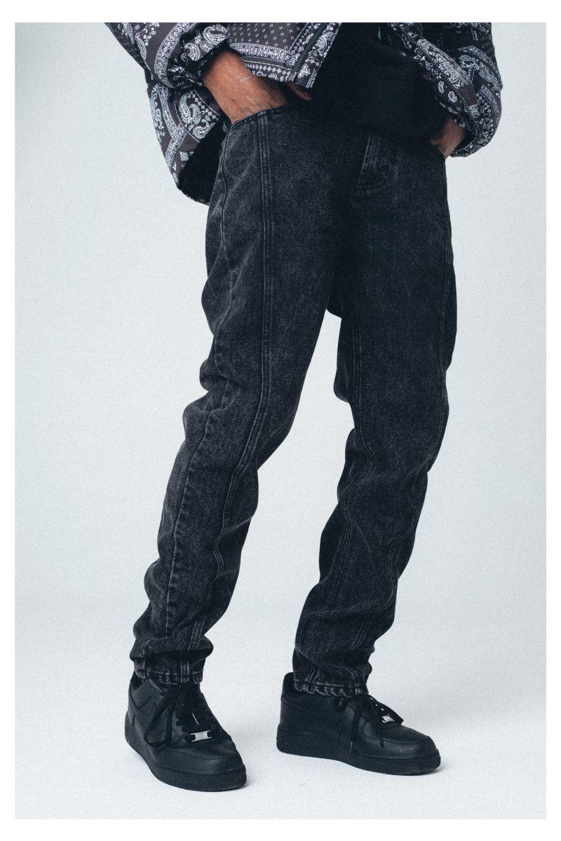 Antidote Washed Straight Black Jeans