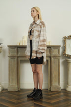 Empty Reference Faded Plaid Long Sleeve Shirt