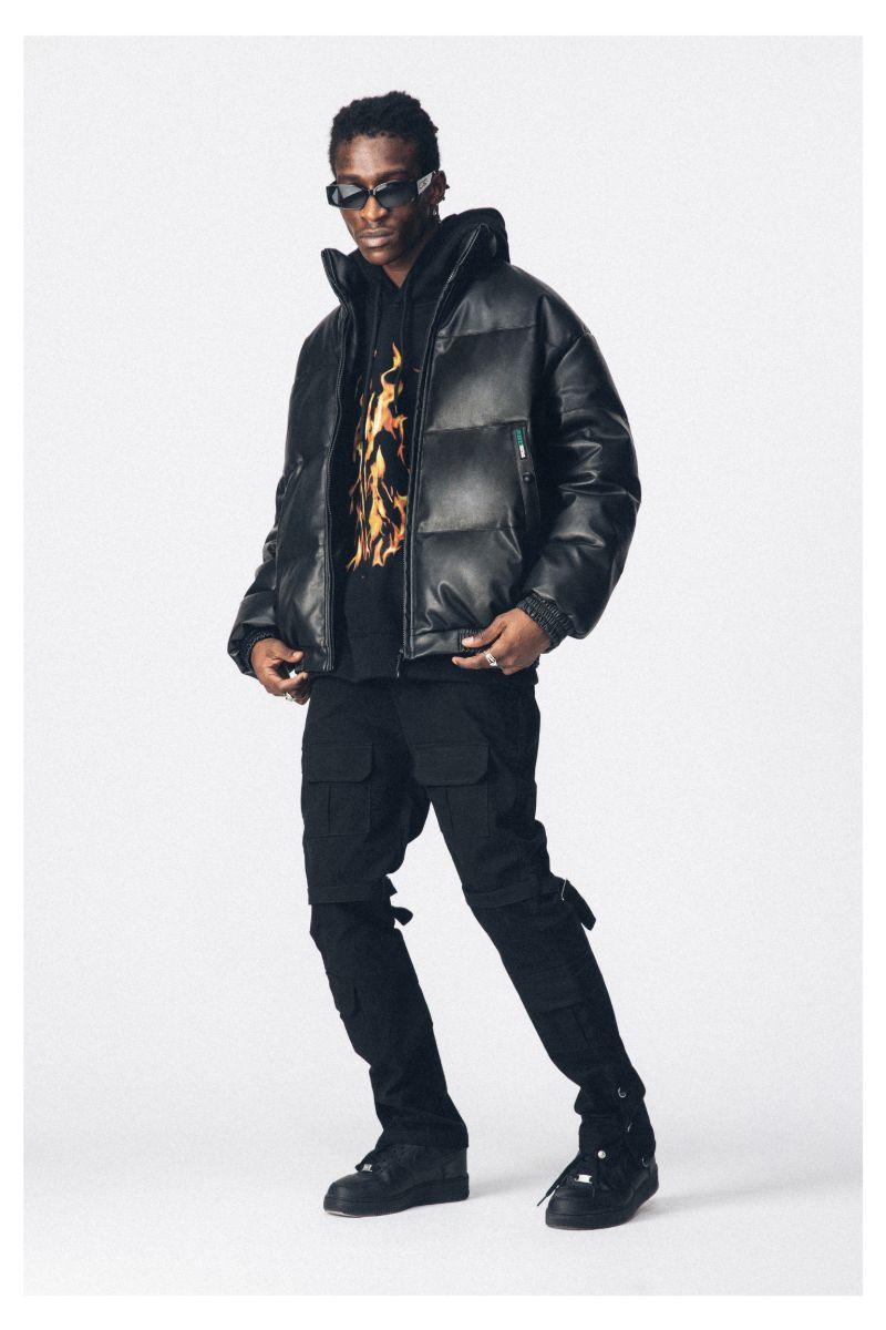 Antidote PU Leather Down Jacket