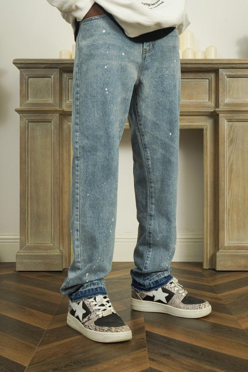 Empty Reference Splash Ink Light Blue Jeans