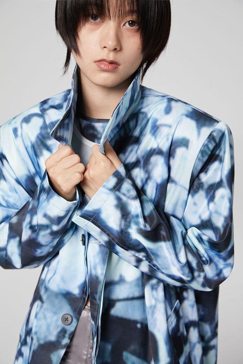 CZ Faces Printed Coat