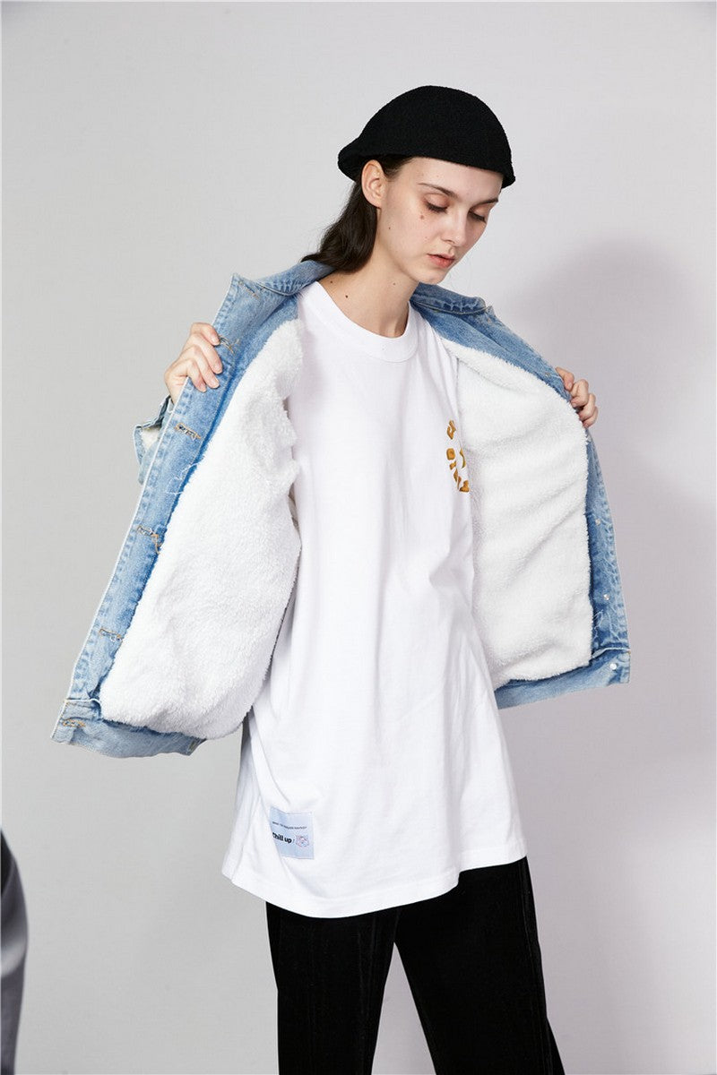 Old Order Embroidered Butterflies Washed Jeans Jacket