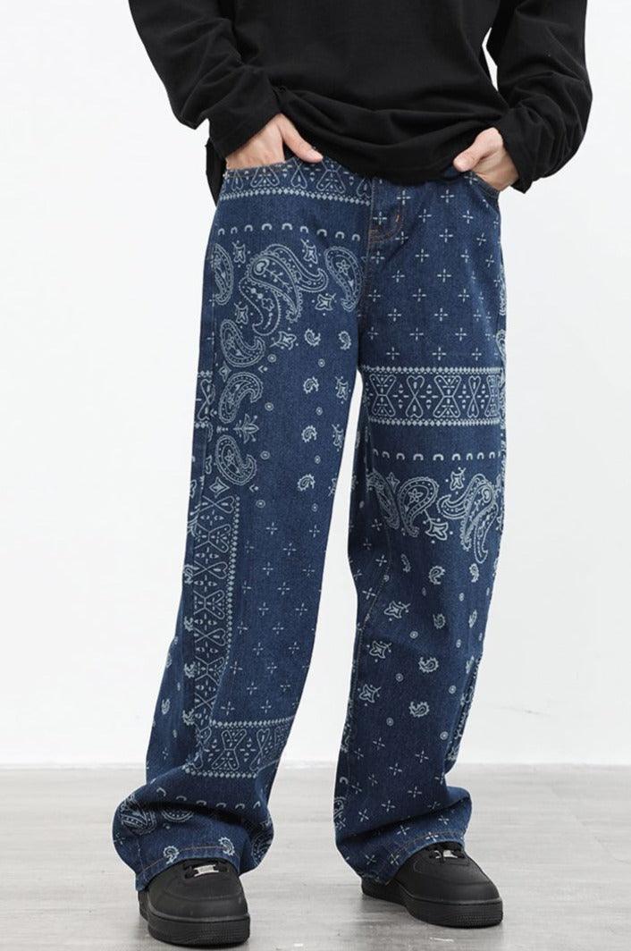 CZ Bandana Pattern Straight Trousers