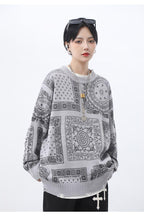 CZ Bandana Ripped Sweater