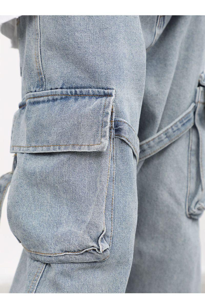 CZ Washed Straps Cargo Jeans