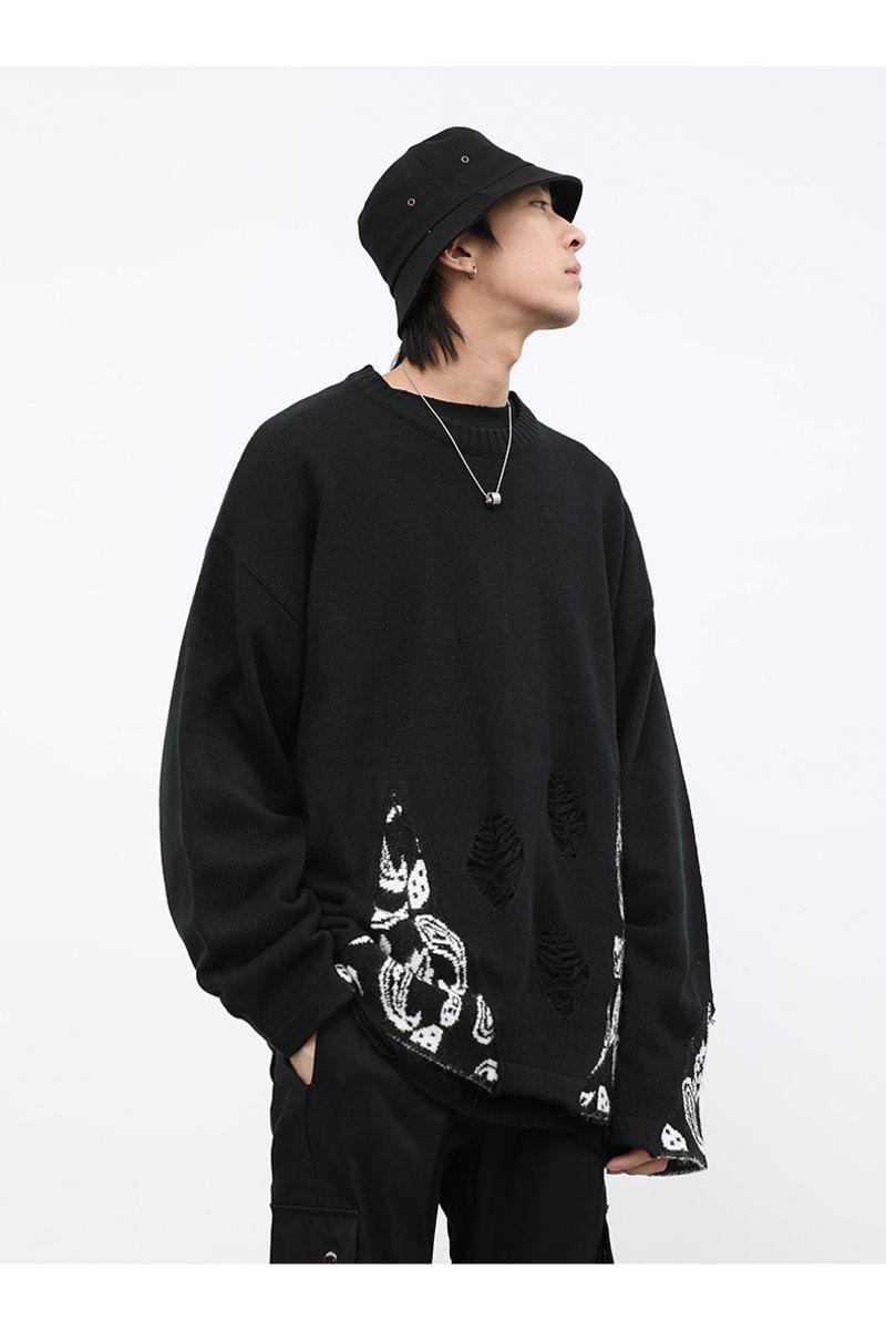CZ Bandana Stitched Sweater