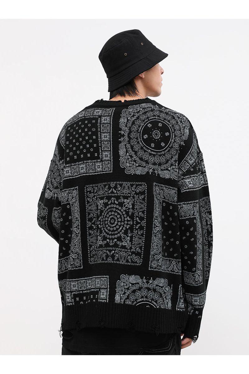CZ Bandana Ripped Sweater - UK Only