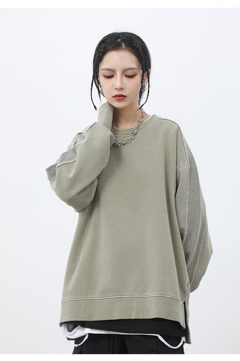CZ Washed Split Sweater