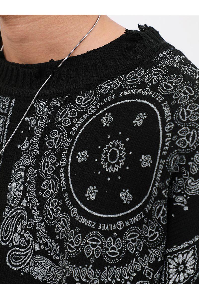 CZ Bandana Ripped Sweater - UK Only