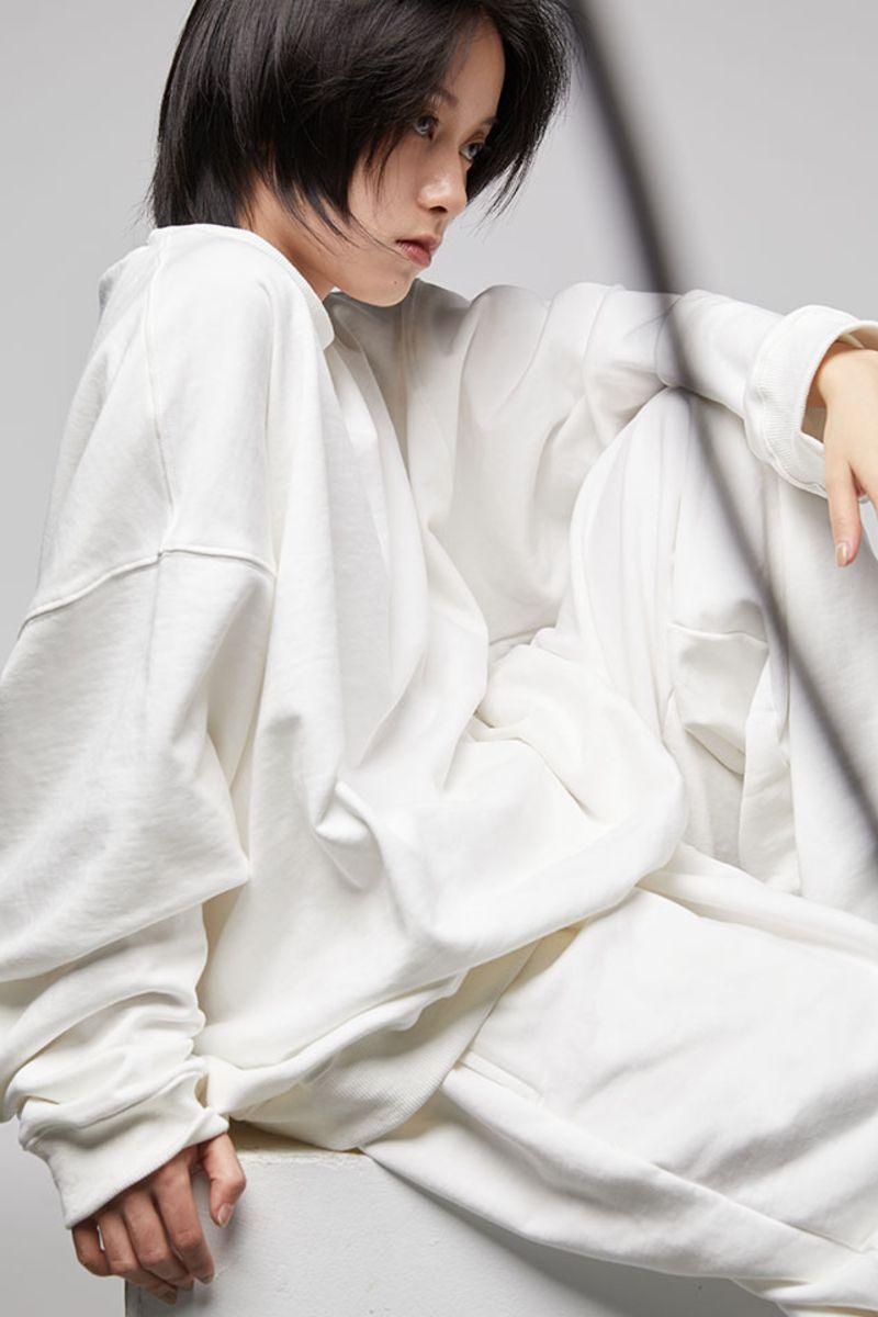 CZ White Loose Sweatpants