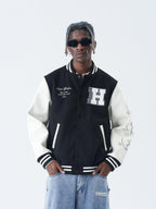 H/C Embroidered Broken Hearts Varsity Jacket - UK Only