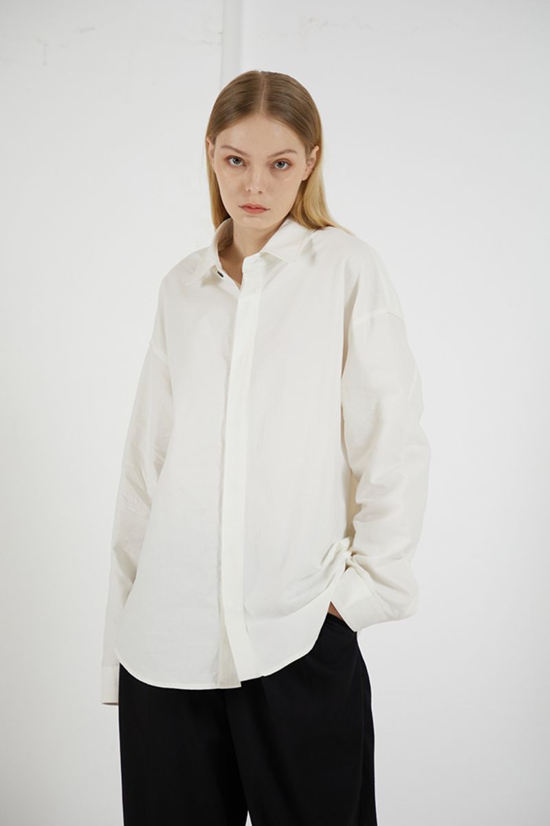 THINGY Basic White L/S Shirt