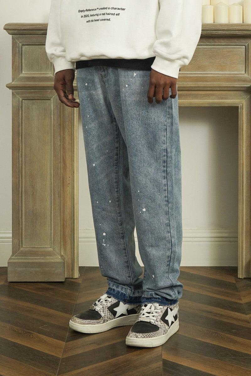 Empty Reference Splash Ink Light Blue Jeans