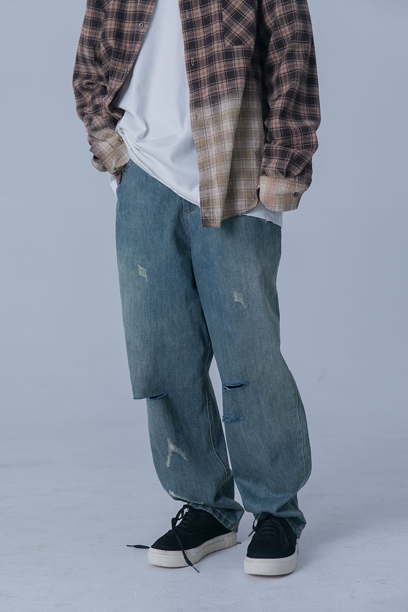 THINGY Distressed Washed Jeans