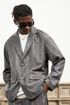 Empty Reference Thorn Print Suit Jacket