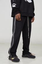 STEEPC Drawstrings Straight Casual Trousers
