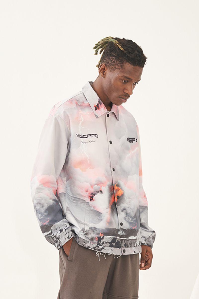 Empty Reference Volcano Printed Coach Jacket