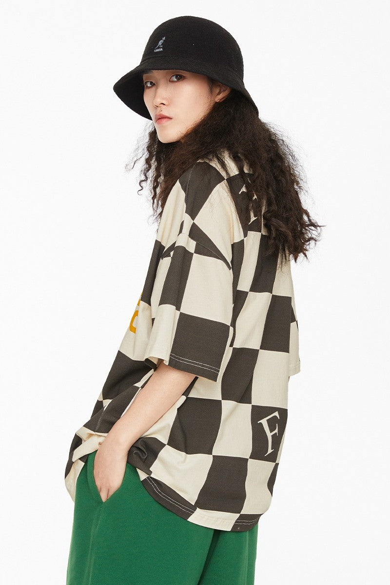 F2CE Checkered Embroidered Logo Polo Shirt