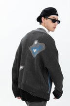 Error Code Fake Two-Piece V-Neck Sweater