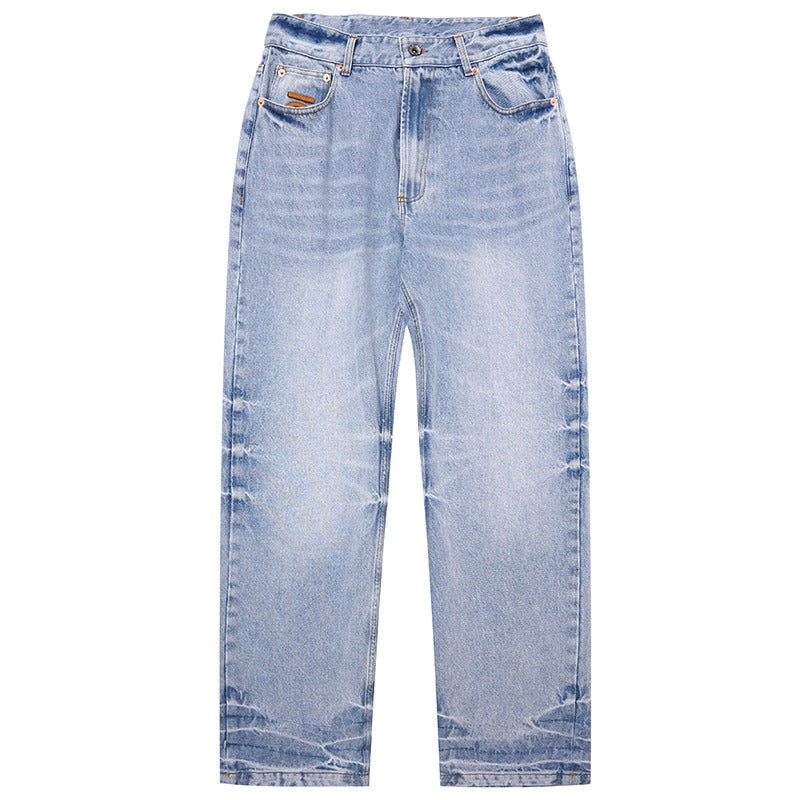 OO Washed Logo Loose Jeans