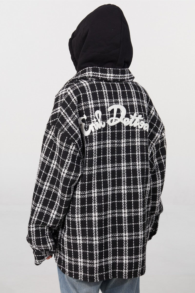 STEEPC Embroidered Logo Plaid Jacket