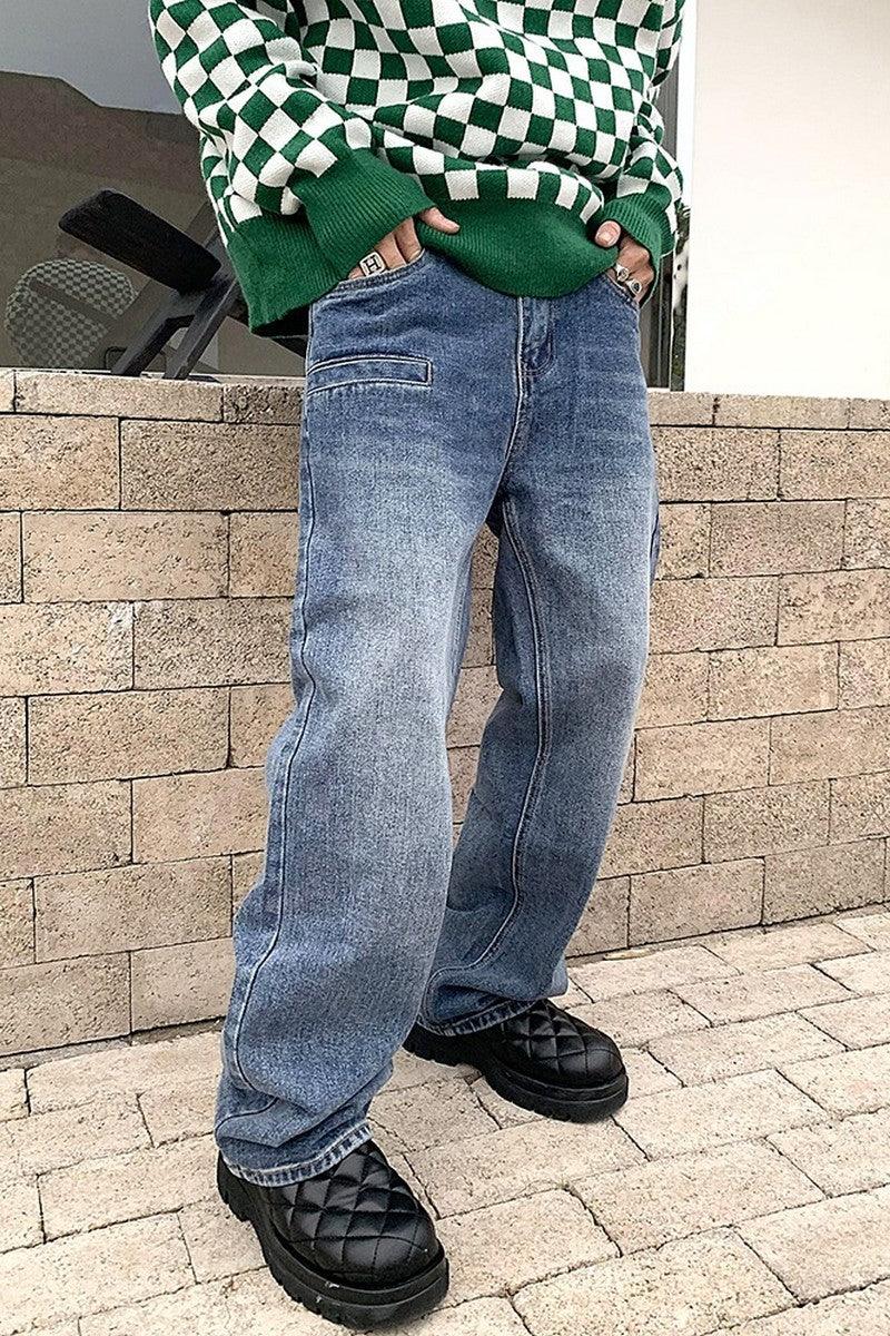 CZ Washed Vintage Loose Jeans