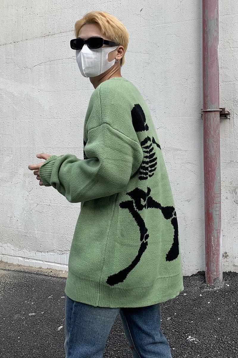 CZ Skeleton Hands Knit Sweater