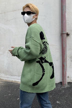 CZ Skeleton Hands Knit Sweater