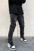 CZ Distressed Slim Fit Jeans