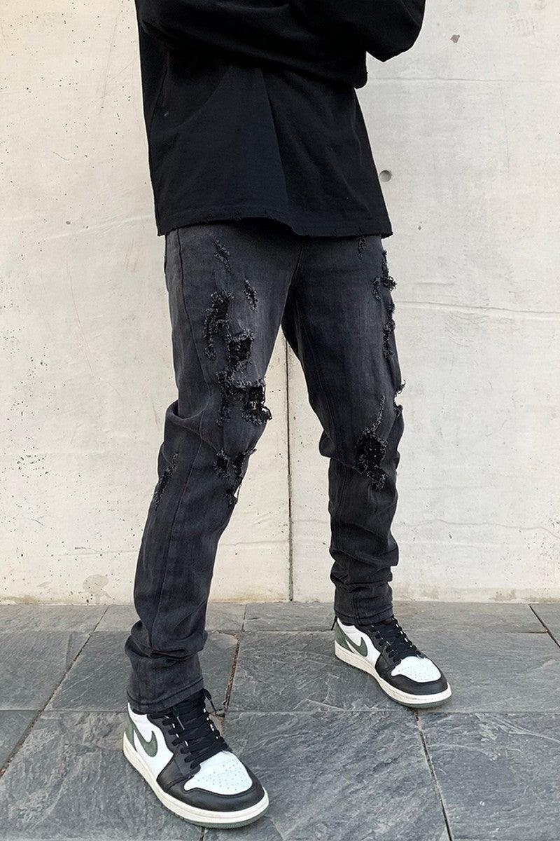 CZ Distressed Slim Fit Jeans