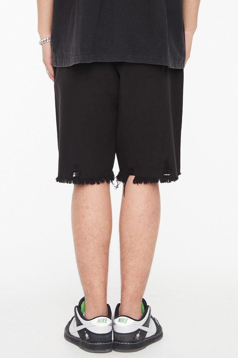 F2CE Two-Piece Leather Embroidered Shorts