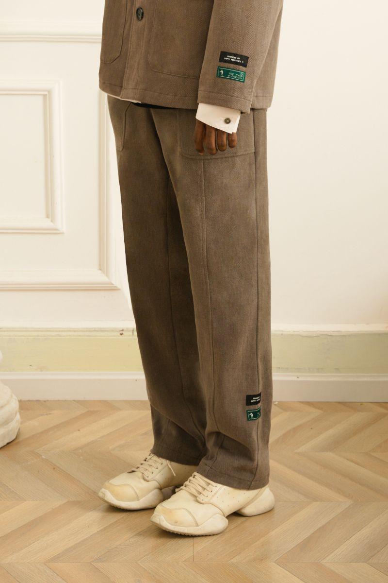 Empty Reference Loose Straight Trousers