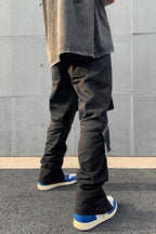 CZ Zipper Multi-Pocket Straight Trousers