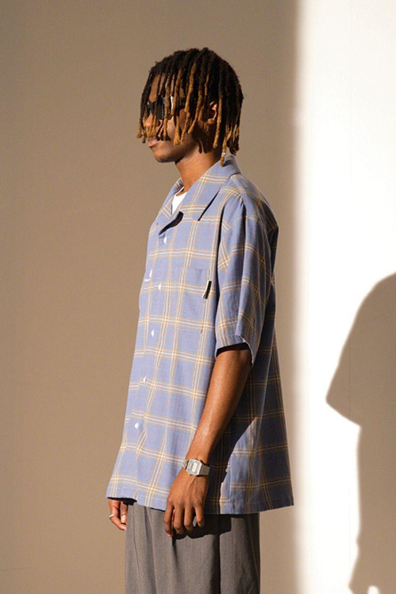 Empty Reference Blue Checkered Cuban Shirt