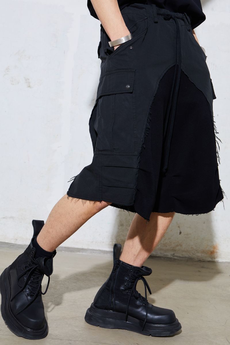 Unknown World Raw Stitched Shorts