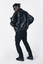 Antidote WTF Logo PU Leather Jacket