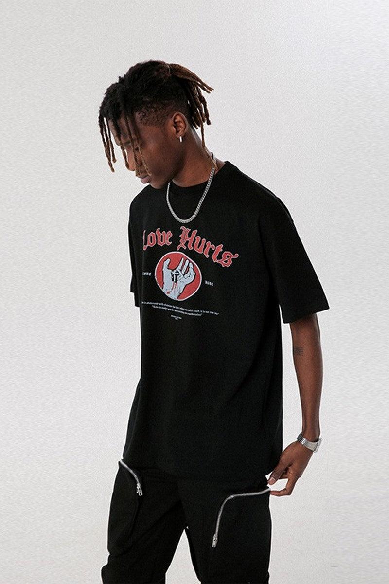 F&F Gothic Font Love Hurts Tee