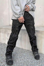 CZ Zipper Flared Pants
