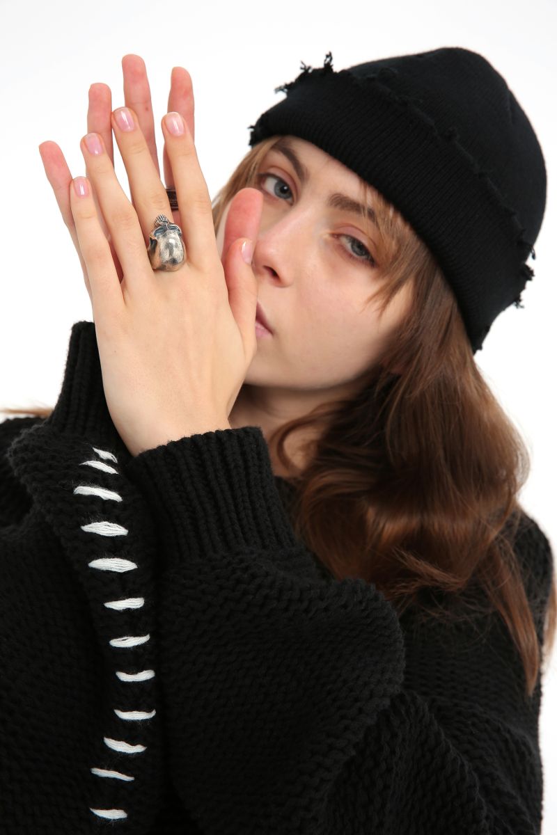 Unknown World Skull Silver Ring