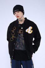 CZ Skyscraper Embroidered Varsity Jacket