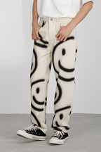 CZ Smiley Spray Printed Jeans