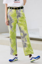 Mix7 Green Tie Dyed Trousers - UK Only