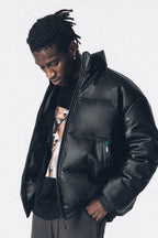 Antidote PU Leather Down Jacket