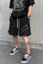 CZ Zipper Loose Shorts