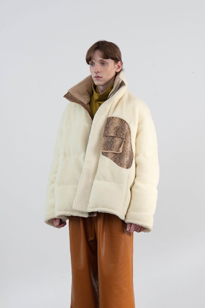 Mix7 Snake Pattern Sherpa Jacket