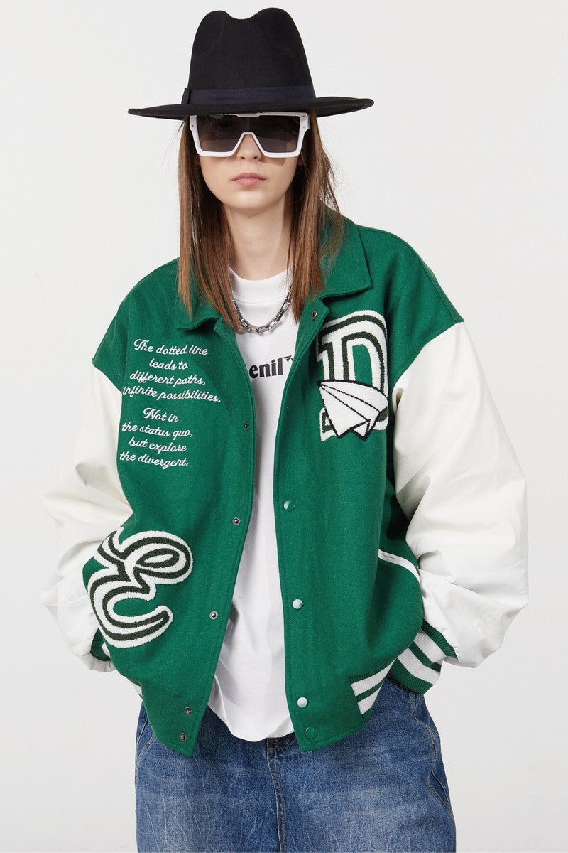 STEEPC Embroidered Logo Varsity Jacket