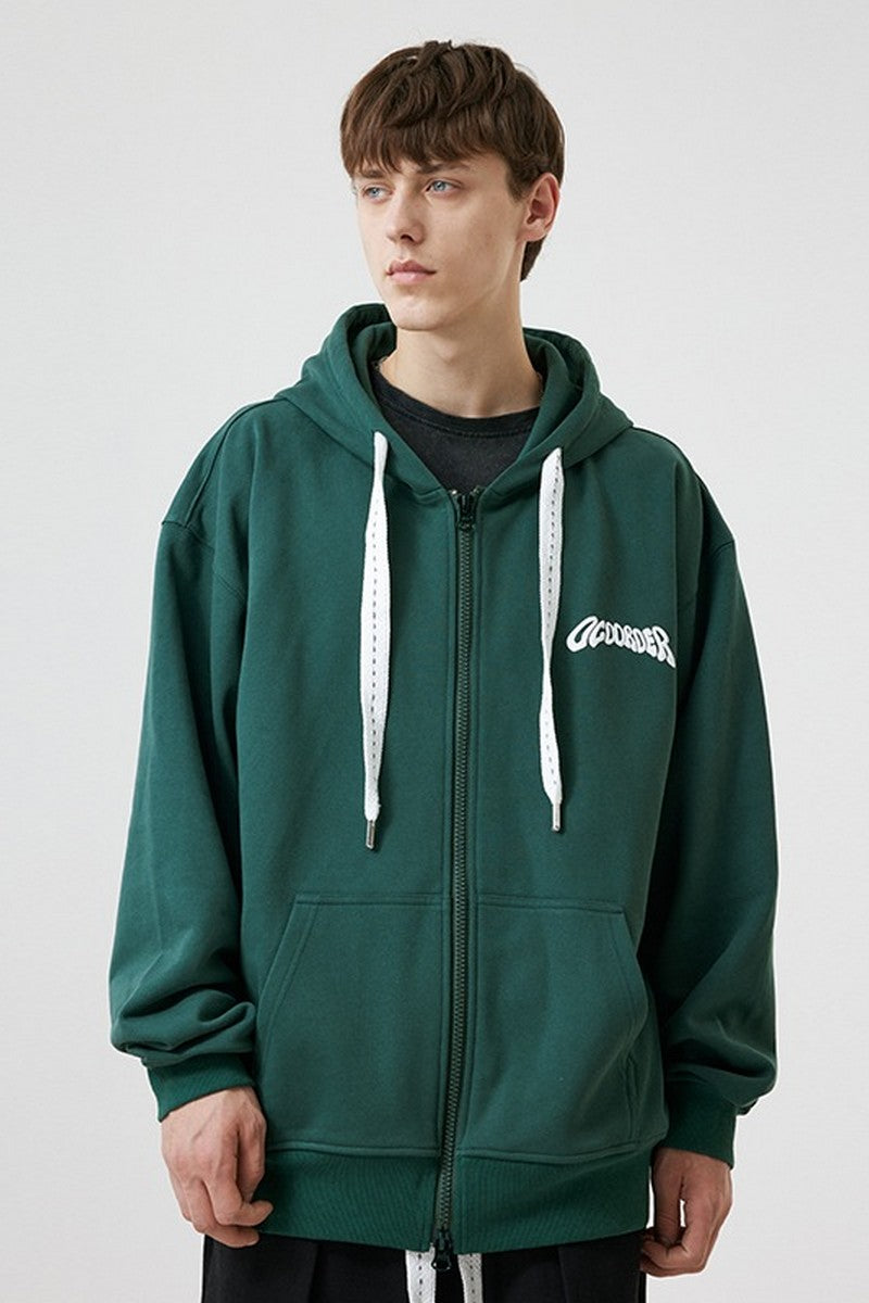 OO Friends Only Logo Foam Zip Up Hoodie
