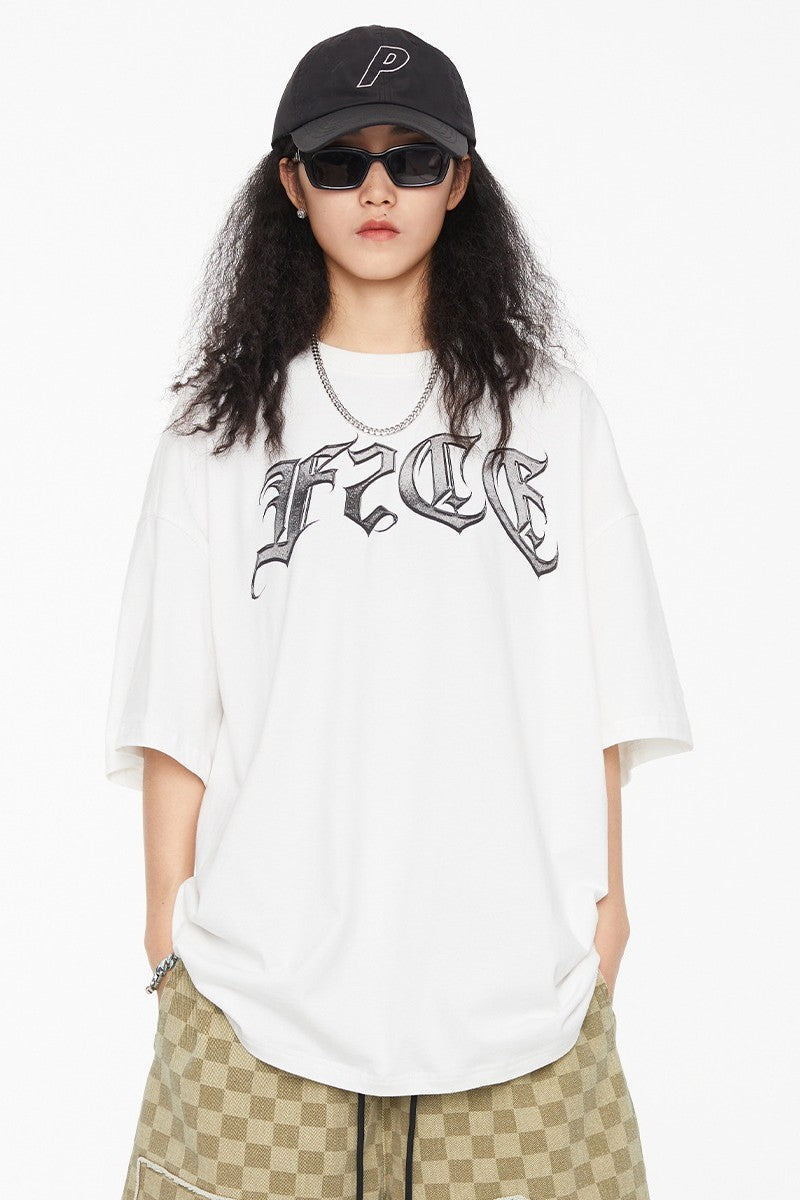 F2CE Metal Gothic Logo Print Tee