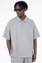 CZ Zipper Waffle Polo